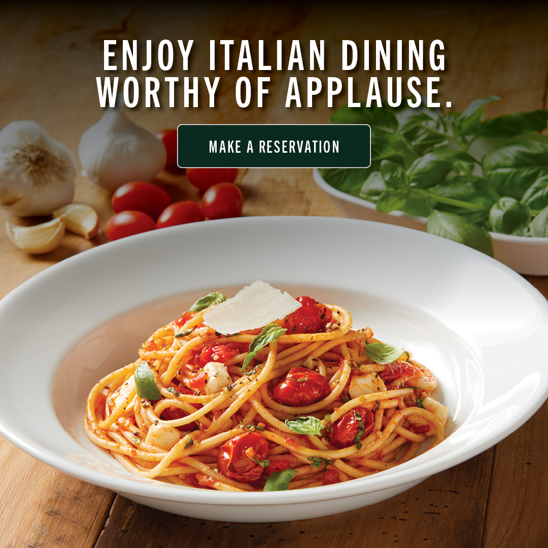 Enjoy Italian dining worthy of applause, make a reservation