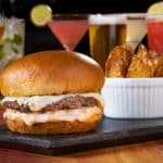 A picture of a Bravo! burger