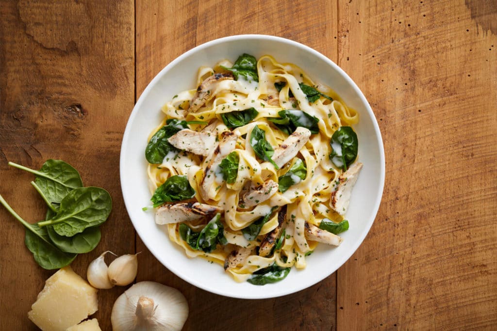 A top down photo of Pasta Woozie in a bowl