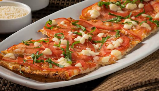 A photo of Bravo's Margherita flatbread